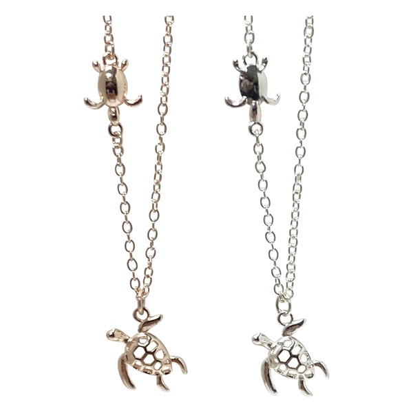 Rose Gold Sea Turtle Necklace with Turtle Pendant Necklace