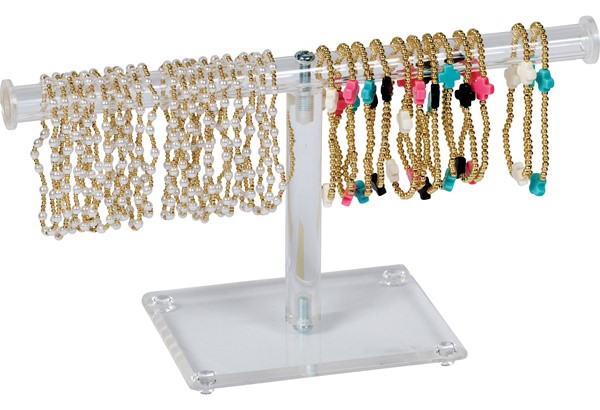 2- Tier Acrylic T-Bar Display (Does Not Include Merchandise)