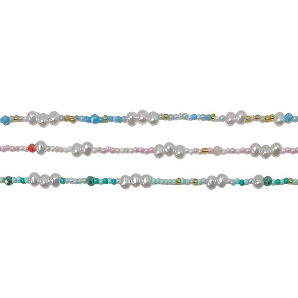 Multi Pearl Seed Bead Anklet