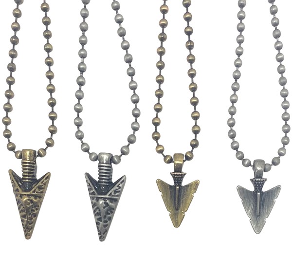 Antique Gold and Silver Ball Chain Anchor Necklace Assorted