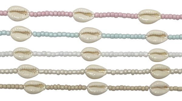 3 Cowrie & Seed Bead Anklet